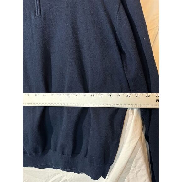 Cutter & Buck  1/4 Zip Pullover Sweater Blue L Knit Supima Cotton Streetwear - Picture 4 of 8